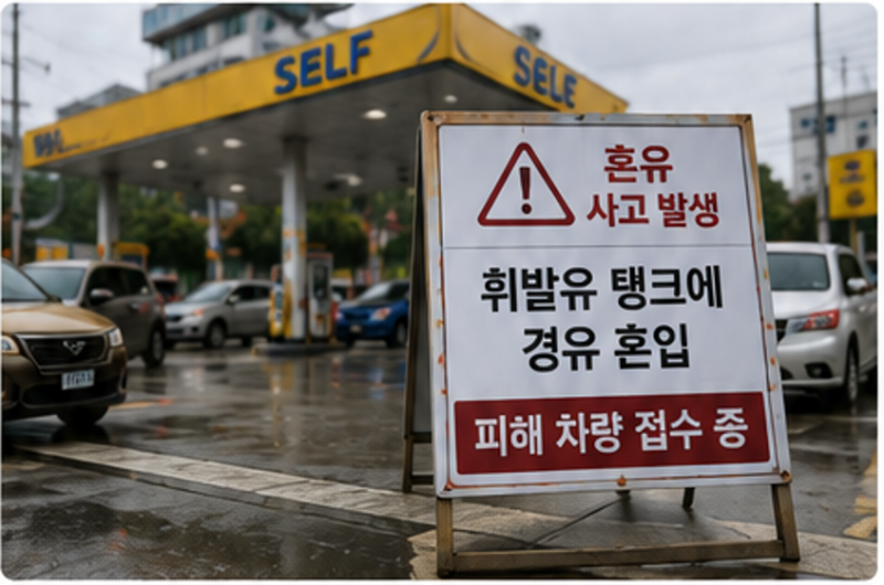 부산 주유소 혼유 사고…차량 180대 피해, 내 차에 이런 일이 생긴다면?