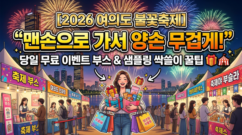 [2026 여의도 불꽃축제] "맨손으로 가서 양손 무겁게!" 당일 무료 이벤트 부스 & 샘플링 싹쓸이 ....