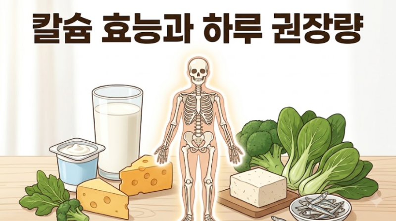 칼슘 효능과 하루 권장량