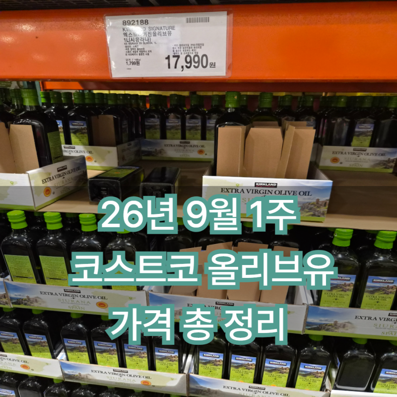 코스트코 9월 1주차, 올리브유, 발사믹 식초, 아보카도 오일 가격 정리