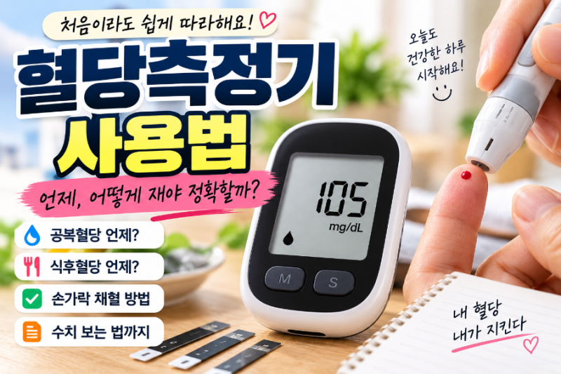 혈당측정기 사용법｜공복·식후 언제 재야 정확할까? 혈당 재는 시간과 정상수치