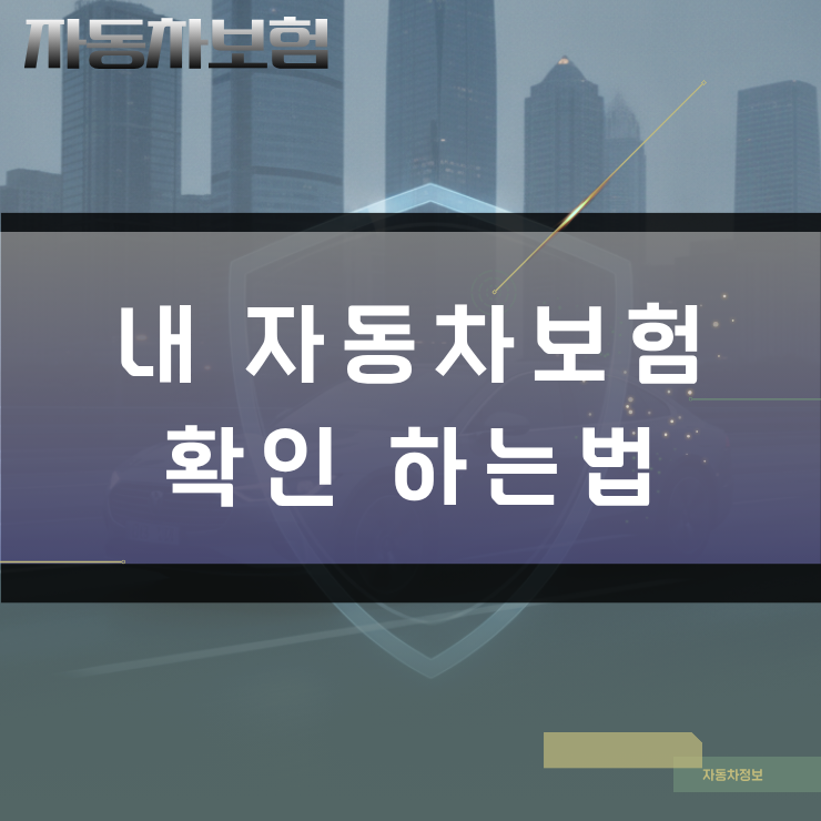 내 자동차보험 확인 하는법과 만기일 및 보장내역 통합 조회 경로