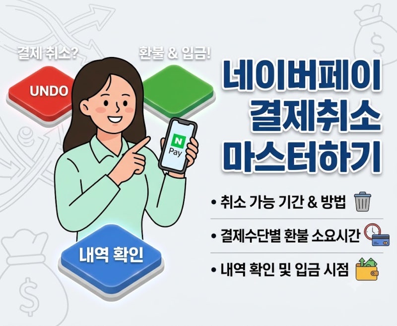 네이버페이 결제취소 방법 총정리 (취소 가능 기간, 결제수단별 환불 소요시간 및 내역 확인....