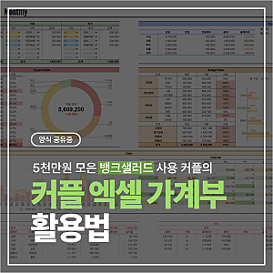 커플 엑셀 가계부 양식 공유! 올해만 5천만원 모은 뱅크샐러드 활용법