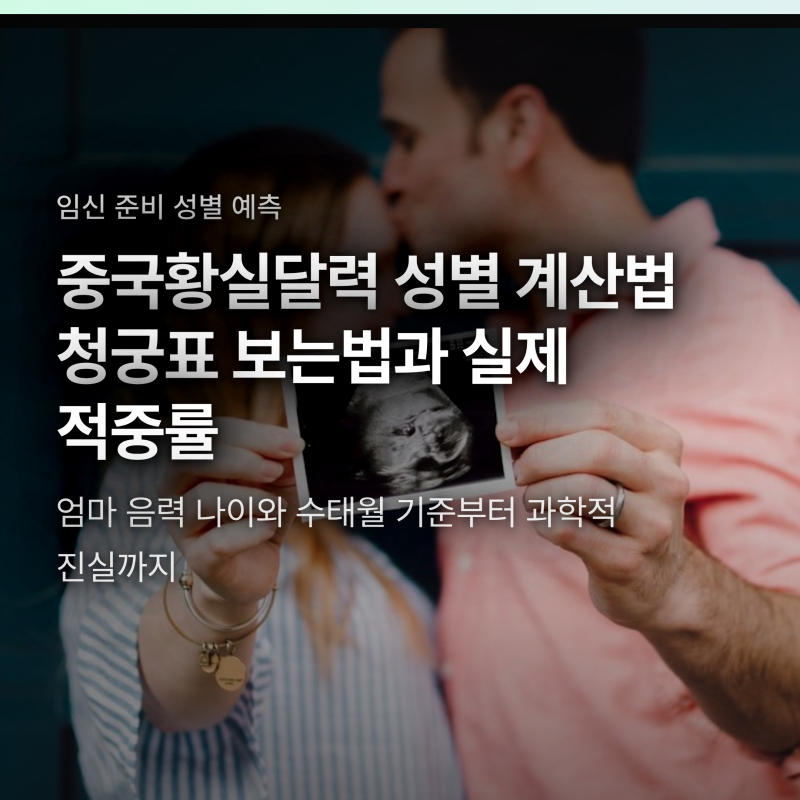 중국황실달력 성별 계산법과 보는법, 청궁표 적중률의 과학적 진실