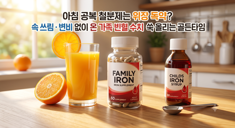 아침 공복 철분제는 위장 독약? 속쓰림·변비 없이 온 가족 빈혈 수치 쑥쑥 올리는 골든타임