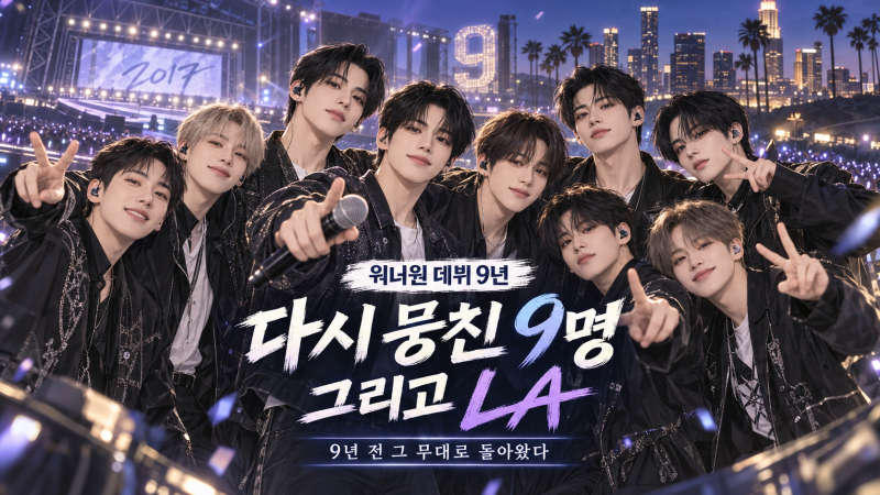 워너원 데뷔 9년 만에 다시 뭉쳤다, 9인 재결합부터 LA까지 이어진 이유