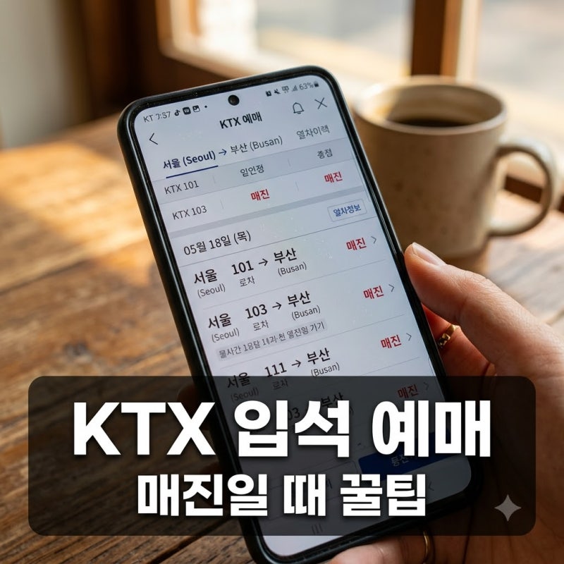 "매진인데 어떡하죠?" KTX입석예매 1분 만에 성공하는 의외의 꿀팁