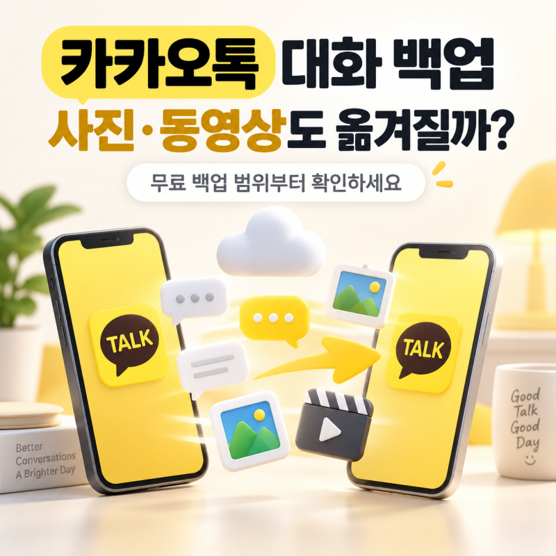 카카오톡 대화 백업 복원, 새 폰에 사진·동영상도 같이 옮겨질까?