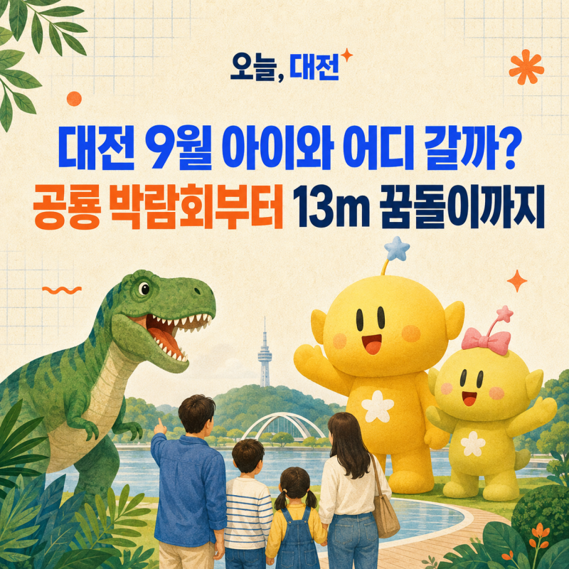 2026 대전 9월 아이와 가볼만한 곳｜공룡·파충류 박람회와 13m 꿈돌이