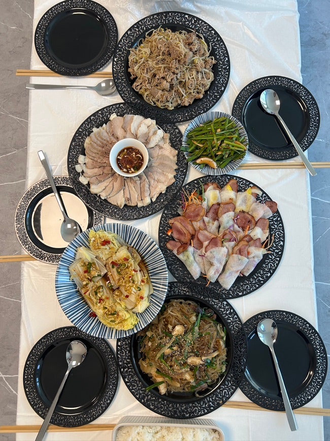 시어머니 생신상 겸 10인 집들이 메뉴, 일회용 접시 추천