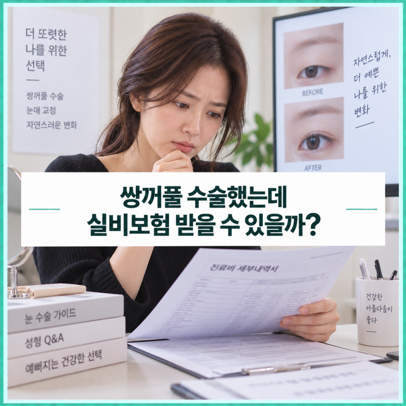 쌍꺼풀 수술했는데 실비보험 받을 수 있을까? ‘안검하수’ 진단이면 달라지는 이유