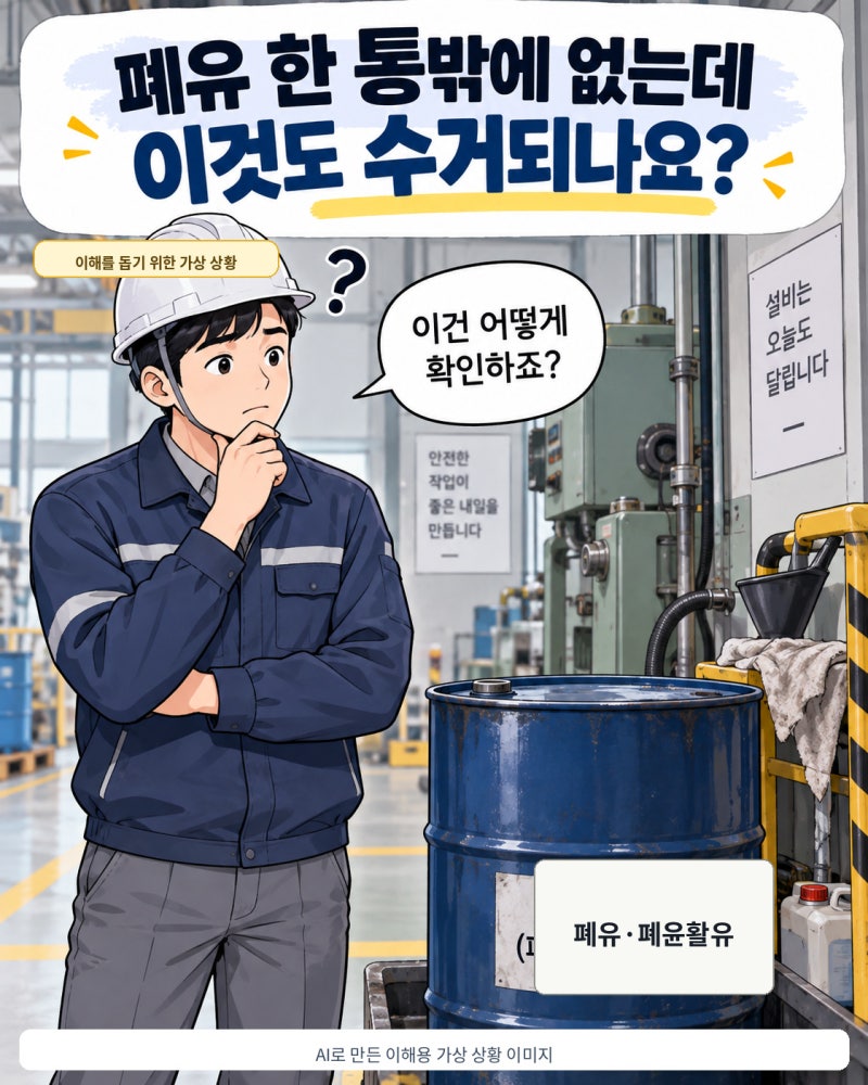 폐유 한 통밖에 없는데 수거되나요? 수거 전 꼭 확인할 5가지