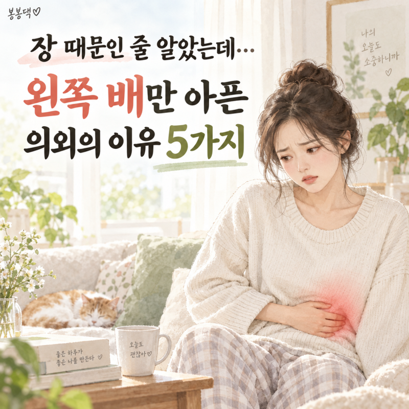 왼쪽 배만 유독 아프다면? 왼쪽배통증 원인 5가지