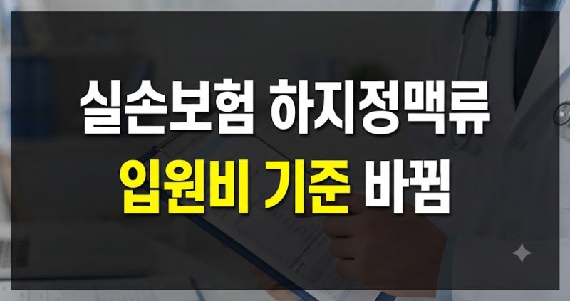 실손보험 하지정맥류 치료 심사기준 변경 핵심 내용 총정리 (2026년 9월 시행)
