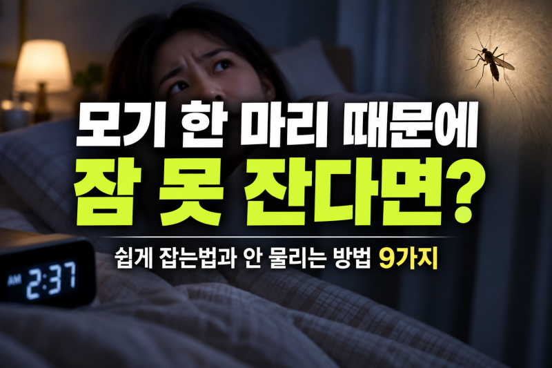 모기 한 마리 때문에 잠 못 잔다면? 쉽게 잡는법과 안 물리는 방법 9가지