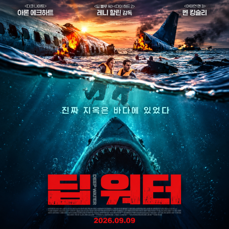 영화 딥 워터 정보 관람평 비행기 추락에 상어까지(평론가 평점)