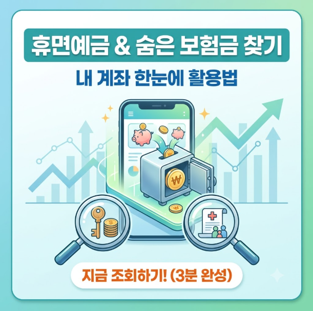휴면예금 및 숨은 보험금 찾기: 내 계좌 한눈에 활용법 총정리