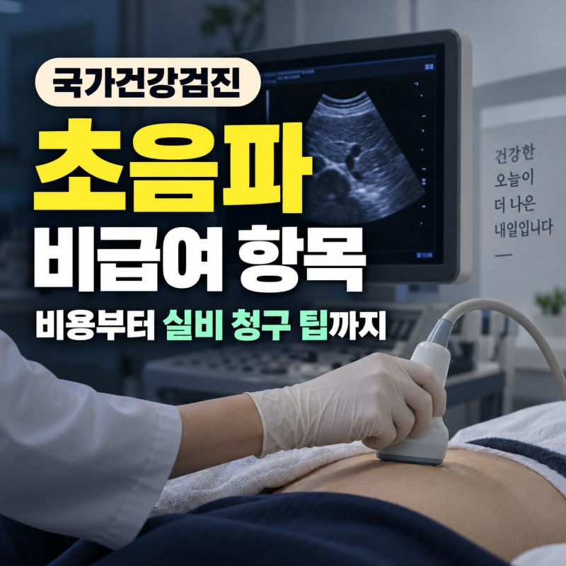 국가건강검진 초음파 비급여 항목 완정정리: 비용부터 실비 청구 팁까지