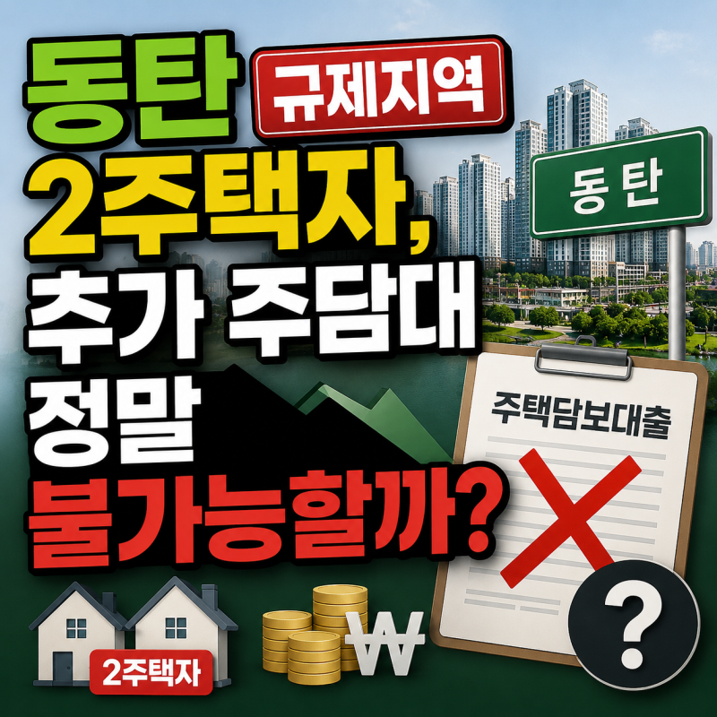동탄 규제지역 2주택자 대출 가능 여부와 추가 매수 자금 조달법