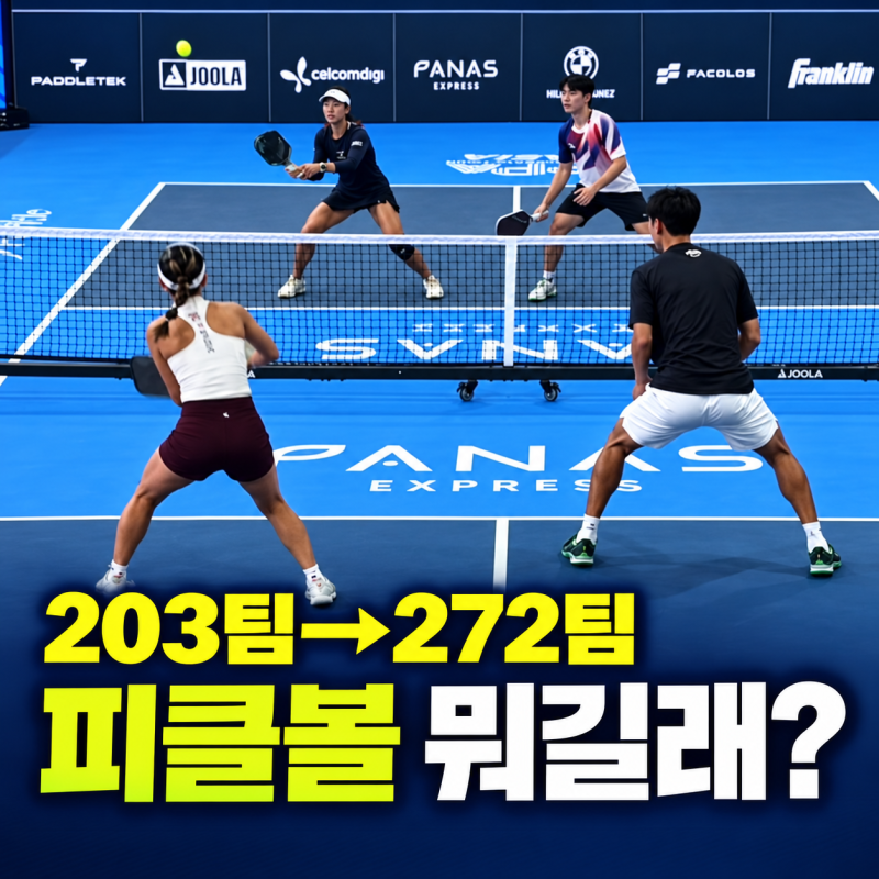 피클볼 급 부상, 국내 대회 203팀→272팀 급상장 4050 운동의 새바람을 일으키나