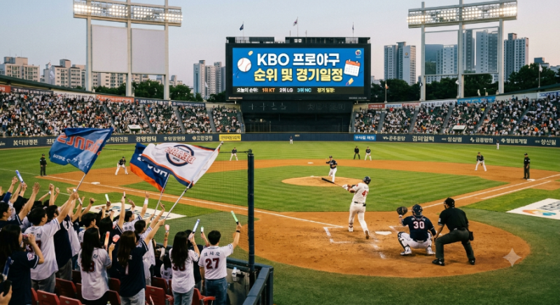 ⚾ [2026 KBO] 치열한 가을야구 싸움! 최신 팀 순위 & 경기 일정 한눈에 정리
