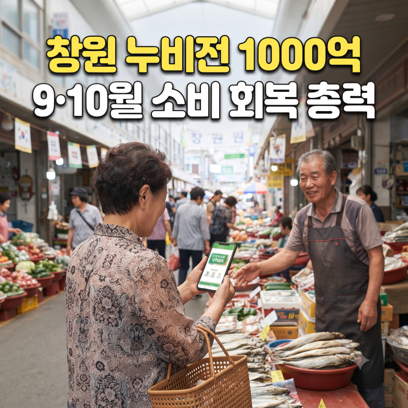 창원시 9·10월 소비 회복 나선다…누비전 역대 최대 규모 발행