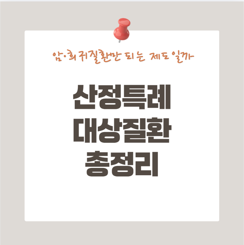 산정특례 대상 질환 총정리｜상병코드·V코드·적용기간 확인하는 법