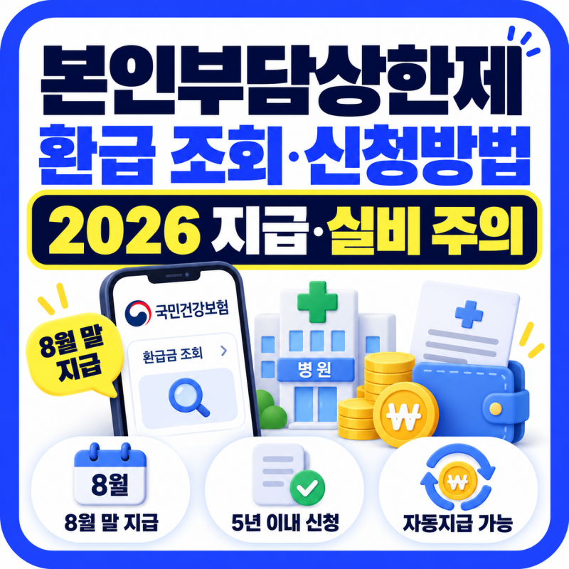 본인부담상한제 환급 조회 신청방법 총정리, 실비보험 주의점까지