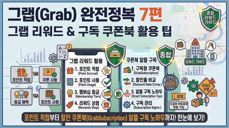 그랩 리워드(GrabRewards) 적립 및 구독 쿠폰북 활용 꿀팁