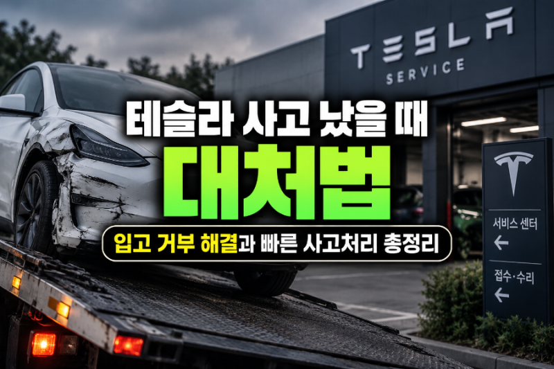"테슬라 오너분들 필독!" 테슬라 사고 났을 때 대처법: 입고 거부 해결과 빠른 사고처리 총정....