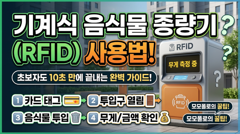 ️ 기계식 음식물 종량기(RFID) 사용법! 처음이라 당황하셨나요? 완벽 가이드