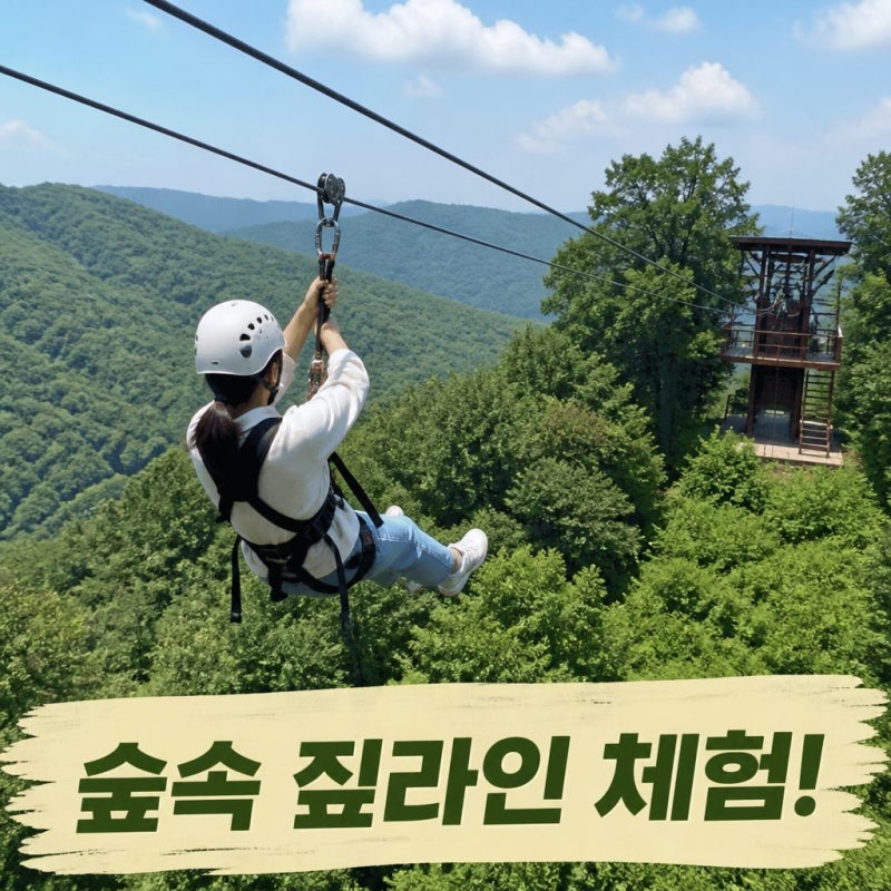 용인자연휴양림짚라인 예약 방법과 이용후기