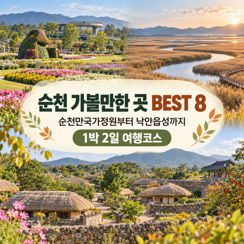 순천 가볼만한 곳 베스트 8｜순천만국가정원부터 낙안읍성까지(+아이, 가족과 함께)