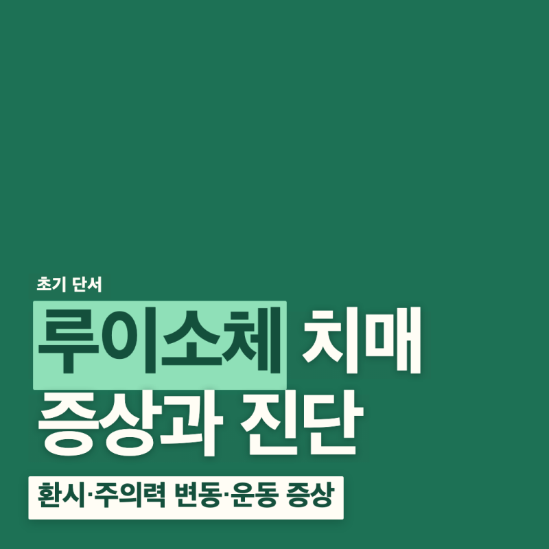 루이소체 치매 초기 증상 특징 진단 기준 경과