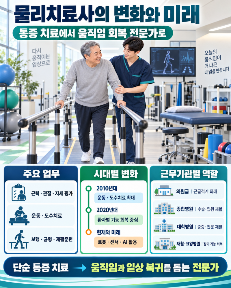 물리치료사란? 하는 일·되는 법·병원별 차이와 미래 전망