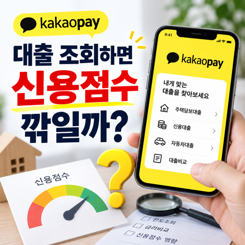 "내 대출 한도 알아보려다 신용점수 깎이는 거 아니야?" 카카오페이 대출 조회 시 신용점수 ....