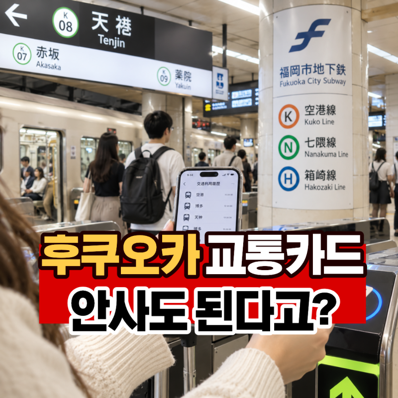 “후쿠오카 교통카드 안 사도 된다고?” 일본 여행 꿀팁, 지하철 컨택리스 사용법 총정리