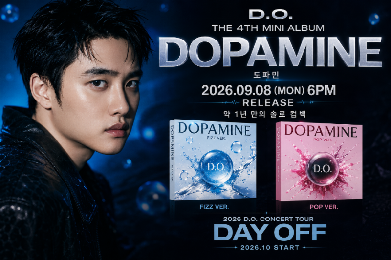도경수 도파민 발매일 9월 8일 오후 6시｜미니 4집 DOPAMINE·앨범 구성·DAY OFF 콘서트