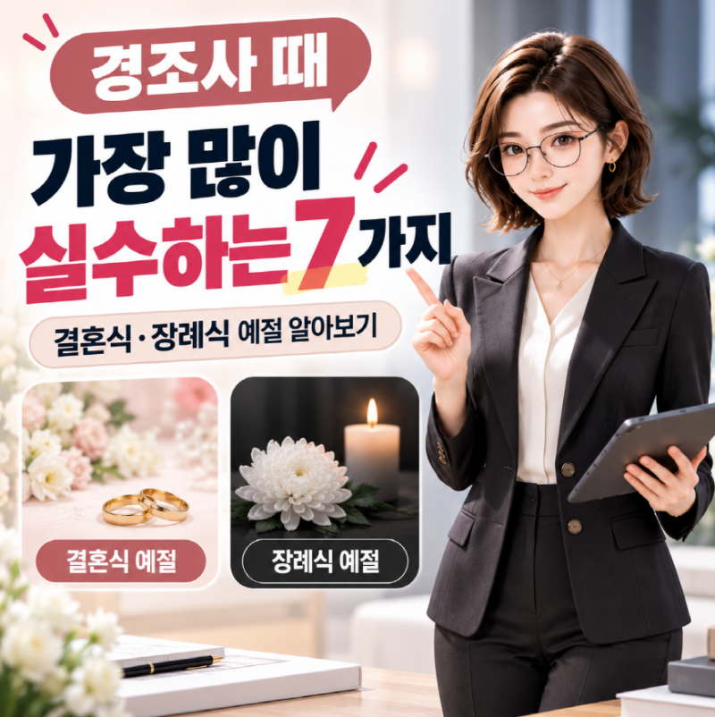 경조사 때 가장 많이 실수하는 7가지｜결혼식·장례식 예절 알아보기