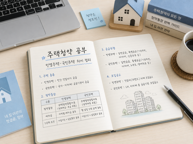 주택청약 공부하면서 먼저 정리한 민영주택·국민주택 차이