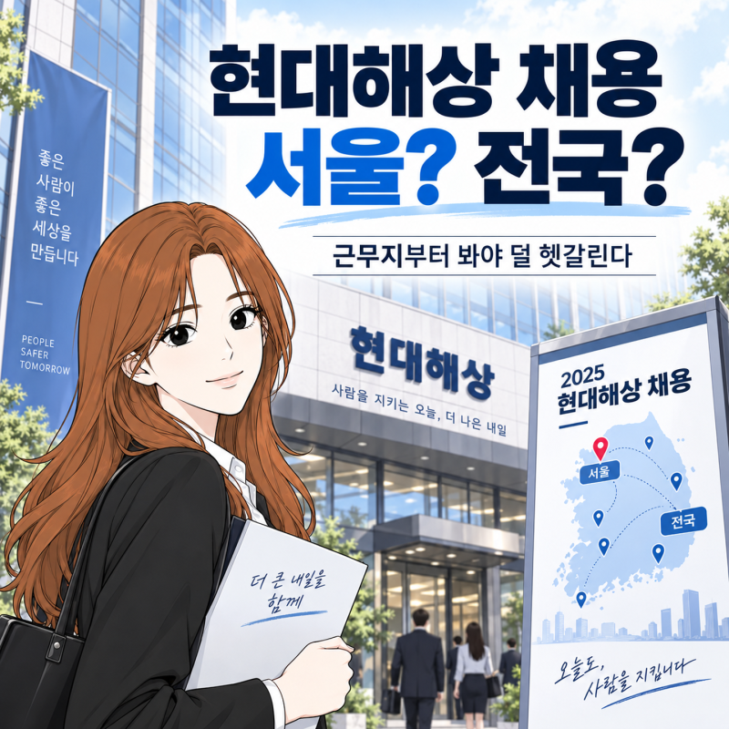 서울·전국으로 갈린 현대해상 채용, 근무지부터 안 보면 후회