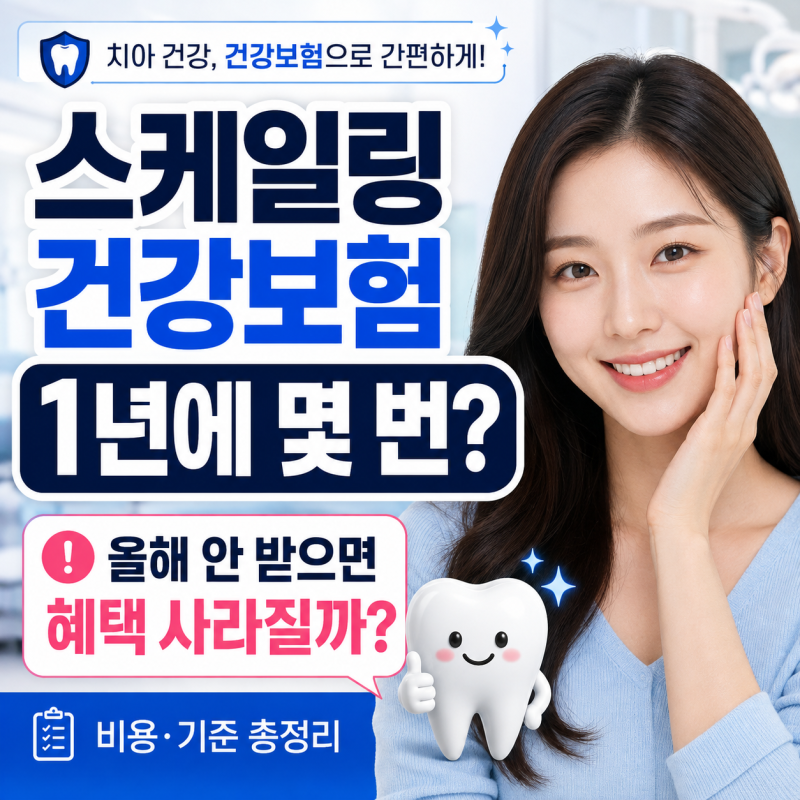 스케일링 건강보험 1년에 몇 번? 올해 안 받으면 혜택 사라질까? 비용·기준 총정리
