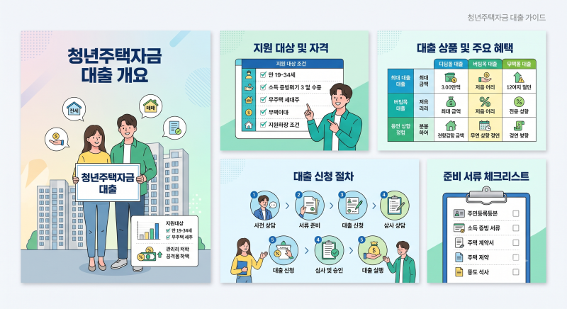 청년 주택자금 대출 신청방법 및 자격조건, 필수 서류 총정리 (버팀목·디딤돌)