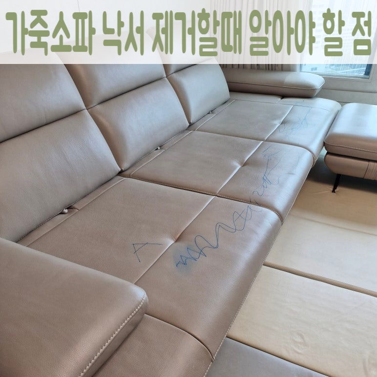 가죽소파 얼룩 제거, 볼펜자국 지우기 전 표면부터 확인하세요