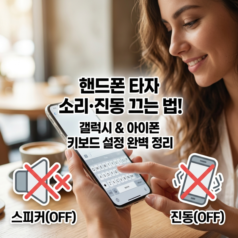 핸드폰 글자 칠때 소리 진동 끄는 법(갤럭시, 아이폰 키보드 설정)