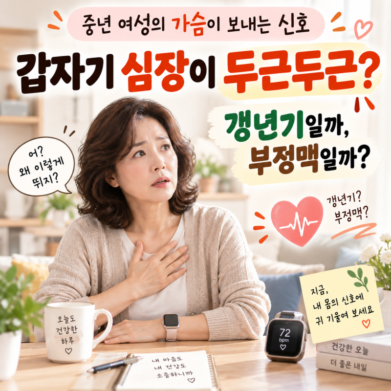 갱년기 두근거림과 부정맥 구분