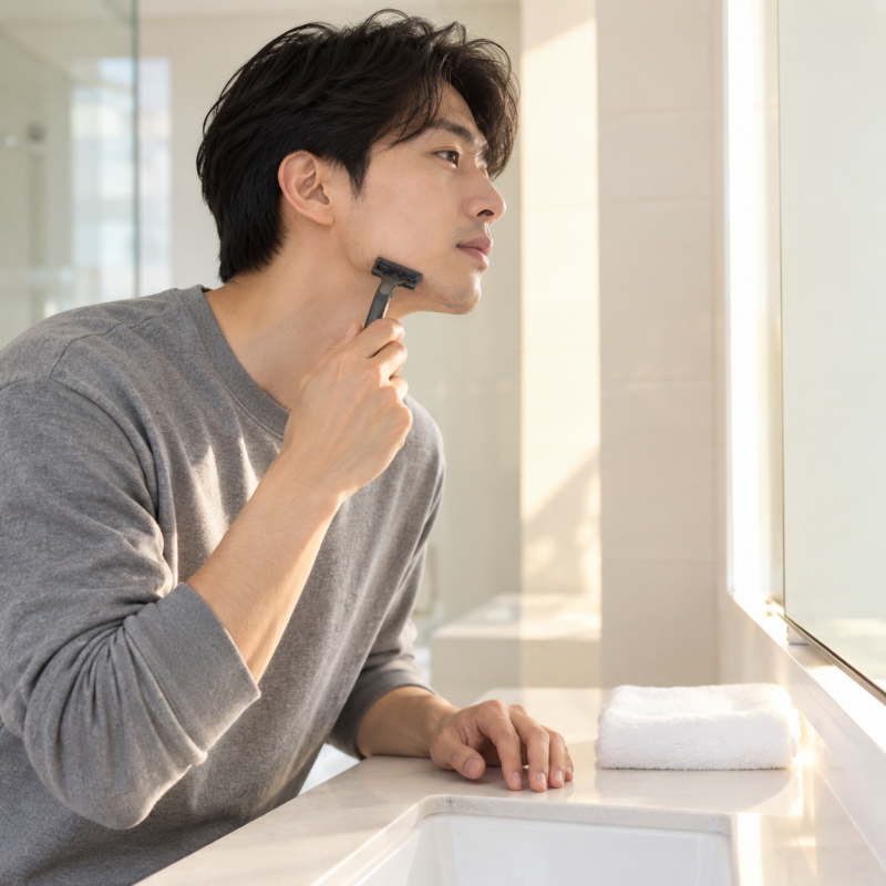 얼굴수염제모 남자 면도법 제모크림 왁싱 제모기 피부보호방법