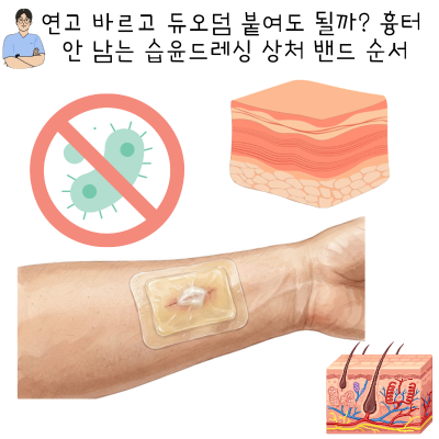 연고 바르고 듀오덤 붙여도 될까? 흉터 안 남는 습윤드레싱 상처 밴드 순서