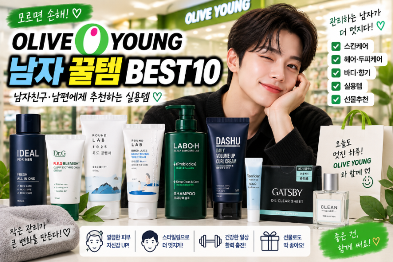 모르면 손해 올리브영 남자 꿀템 BEST 10｜남자친구·남편에게 추천할 실용템